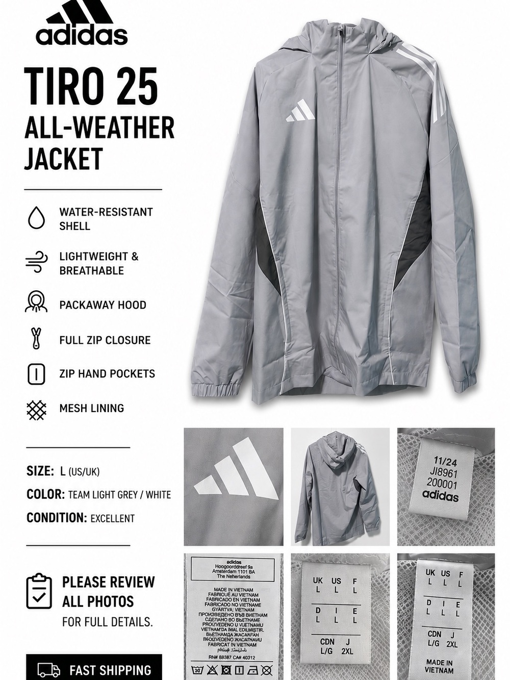 adidas Tiro 25 Competition All-Weather Jacket